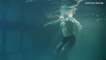 Nude Beauty Bulava Lozhkova Swims In A Pool