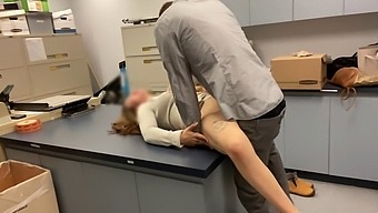 Seductive Secretary Gets Her Big Natural Tits Pounded In The Copy Room