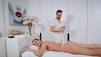 Czech Beauty Alexis Crystal Gives A Sensual Massage And Gets A Blowjob