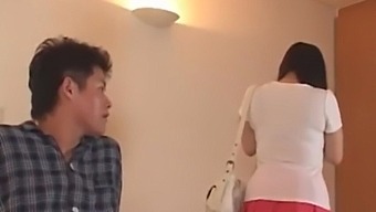 Asian Mom In Customs Gets A Blowjob