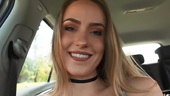 Solo Girl Scarlet Spreads Her Legs For A Sensual Car Ride