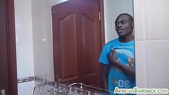 A Black Gay'S Solo Masturbation With A Focus On A Blowjob And Ejaculation