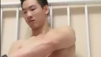 Asian Gay Muscle Stud Jerks Off In Hd Video