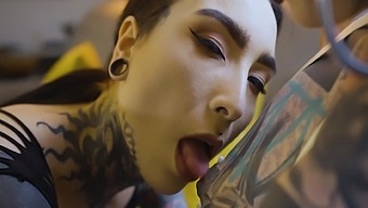 Two Tattooed Pornstars Engage In Kinky Lesbian Sex