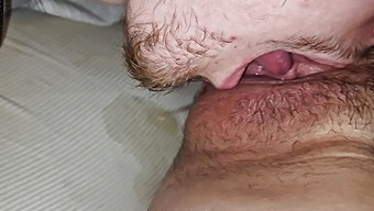 Sloppy Lick: Close-Up Cum In Mouth And Pussy Licking Action
