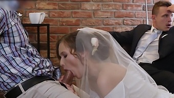 A Bride Gives A Blowjob And Swallows On Her Wedding Day
