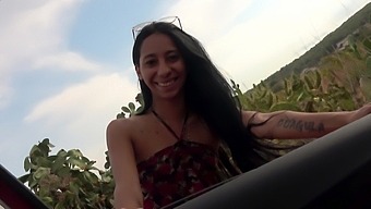 Sole Vargas, A Smooth-Skinned Unknown Woman, Performs Oral Sex And Has Intercourse In A Car. High Definition.