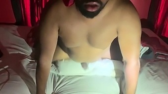 African American Man Masturbates With Pillow During Blackout