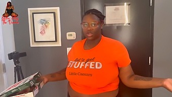African-American Plus-Size Woman Returns To Adult Industry For Unexpected Pizza Delivery Tip