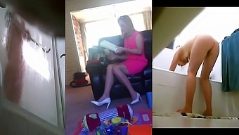 Hidden Camera Captures Carrie'S Naughty Outfit And Shower Time