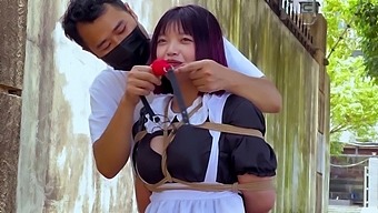 Public Humiliation For Asian Woman In Bondage