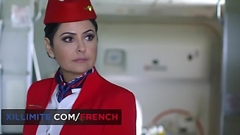 Flight Attendant Gets Some Action From A Pilot